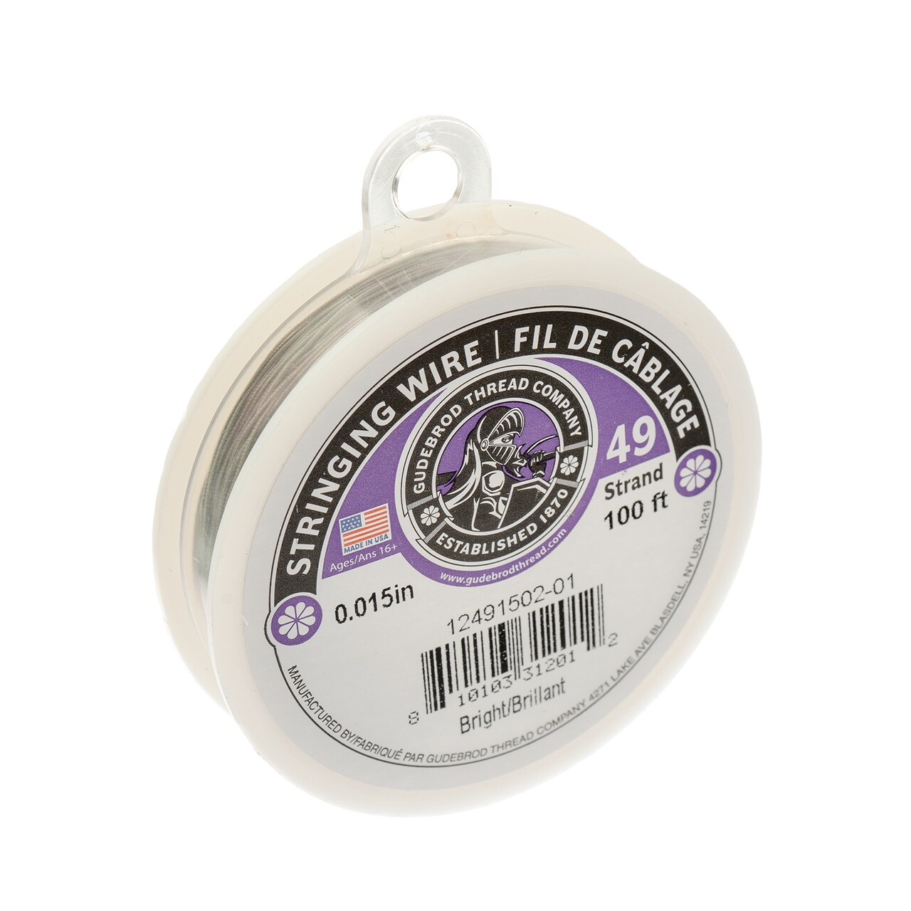 Gudebrod 49-Strand Stainless Steel Jewelry Wire | Made in USA